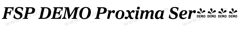FSP DEMO Proxima Ser字体转换